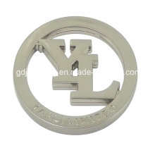 Custom Made Silver Plated Round Shaped Metal Logo Plate